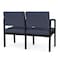 Lesro Denim (Blue) Seat, 2 Seat Sofa, 43.5 W 24.5 L 32 H, Linette Vinyl Seat, Lenox Steel Series LS2101 - alternate 3